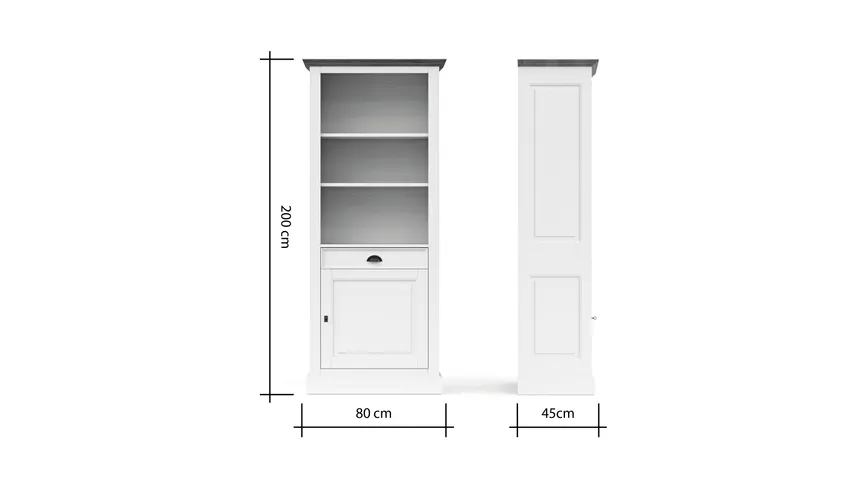 Bücherschrank detail