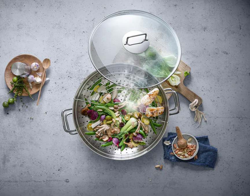 Wok-Set "Macao" 4-tlg. silber milieu