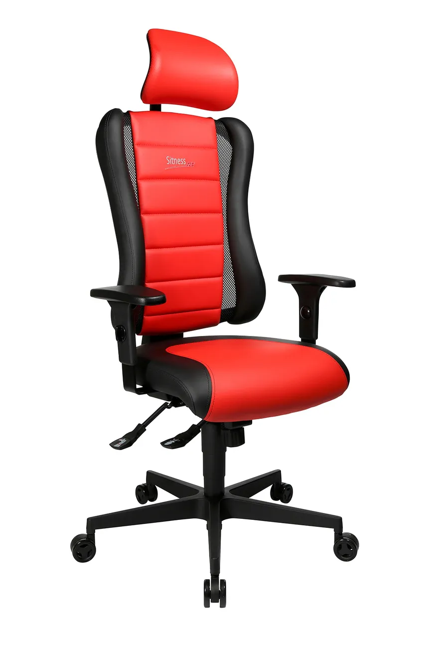 Drehstuhl rot/schwarz hauptaufnahme