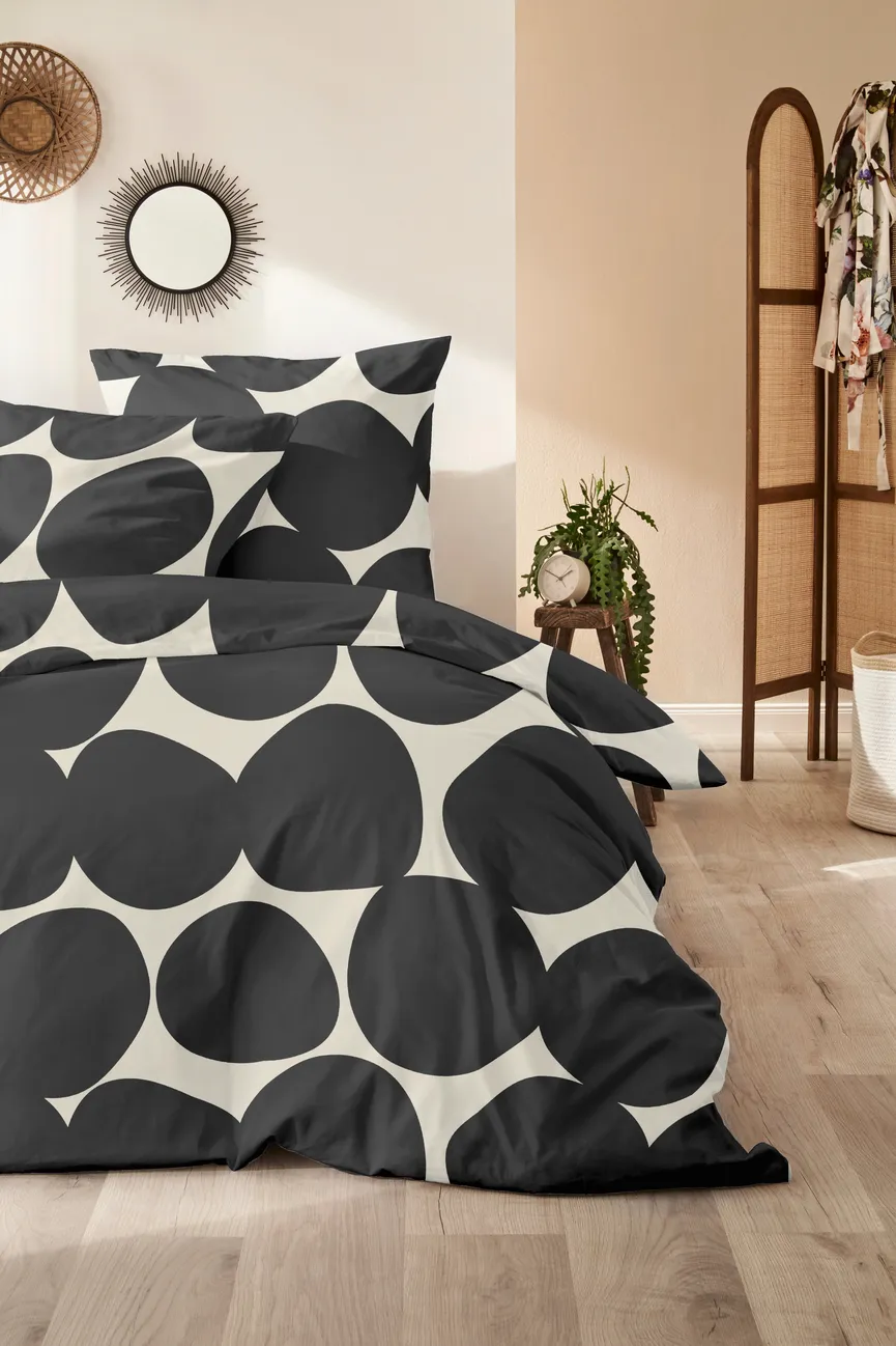 Perkal-Bettw.Kreise 135x200 milieu