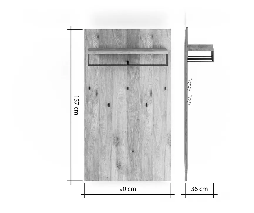 Garderobenpaneel detail