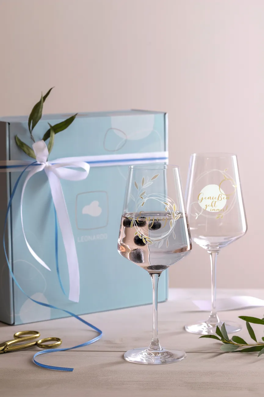 Weinglas "Genießen" 2er-Set milieu