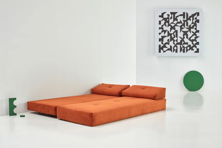 Klappsofa Indu schwarz detail