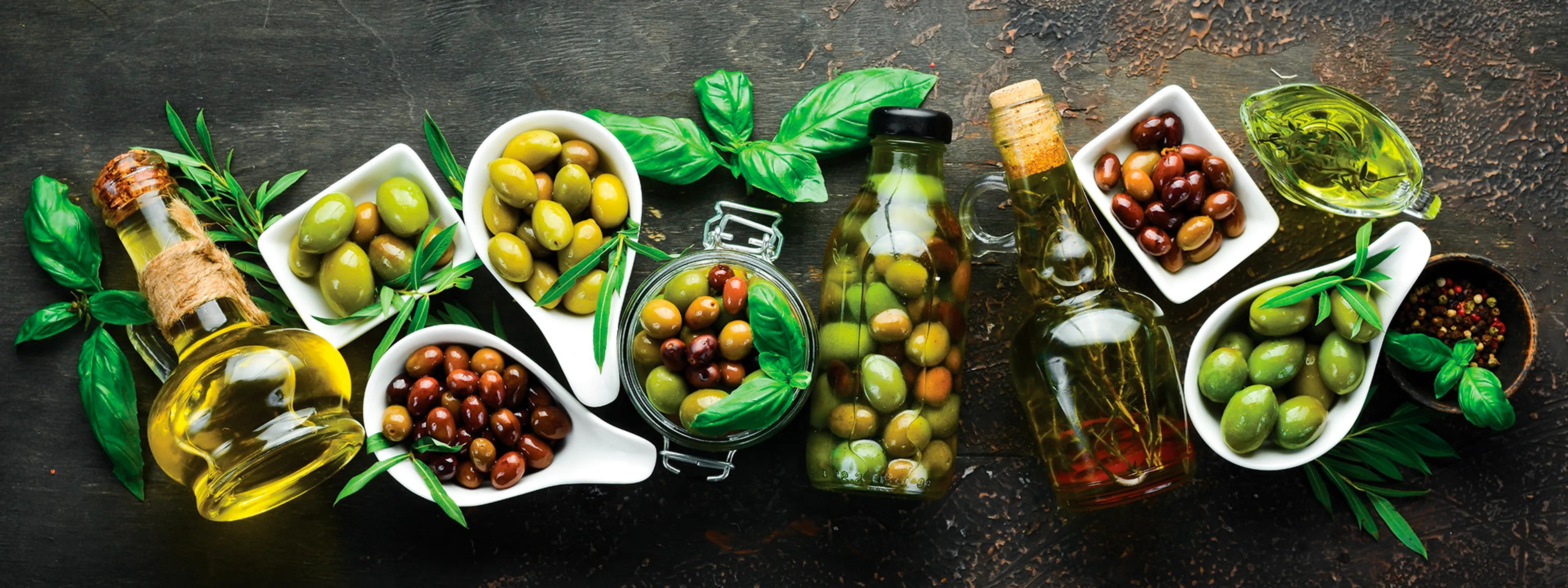 Glasbild 30 x 80 cm Olives IV