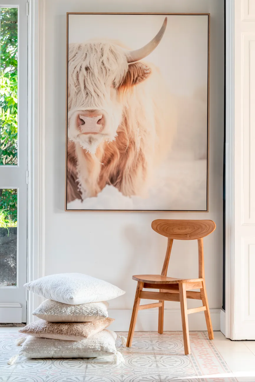 Kissen "Rec+Quasten" creme milieu