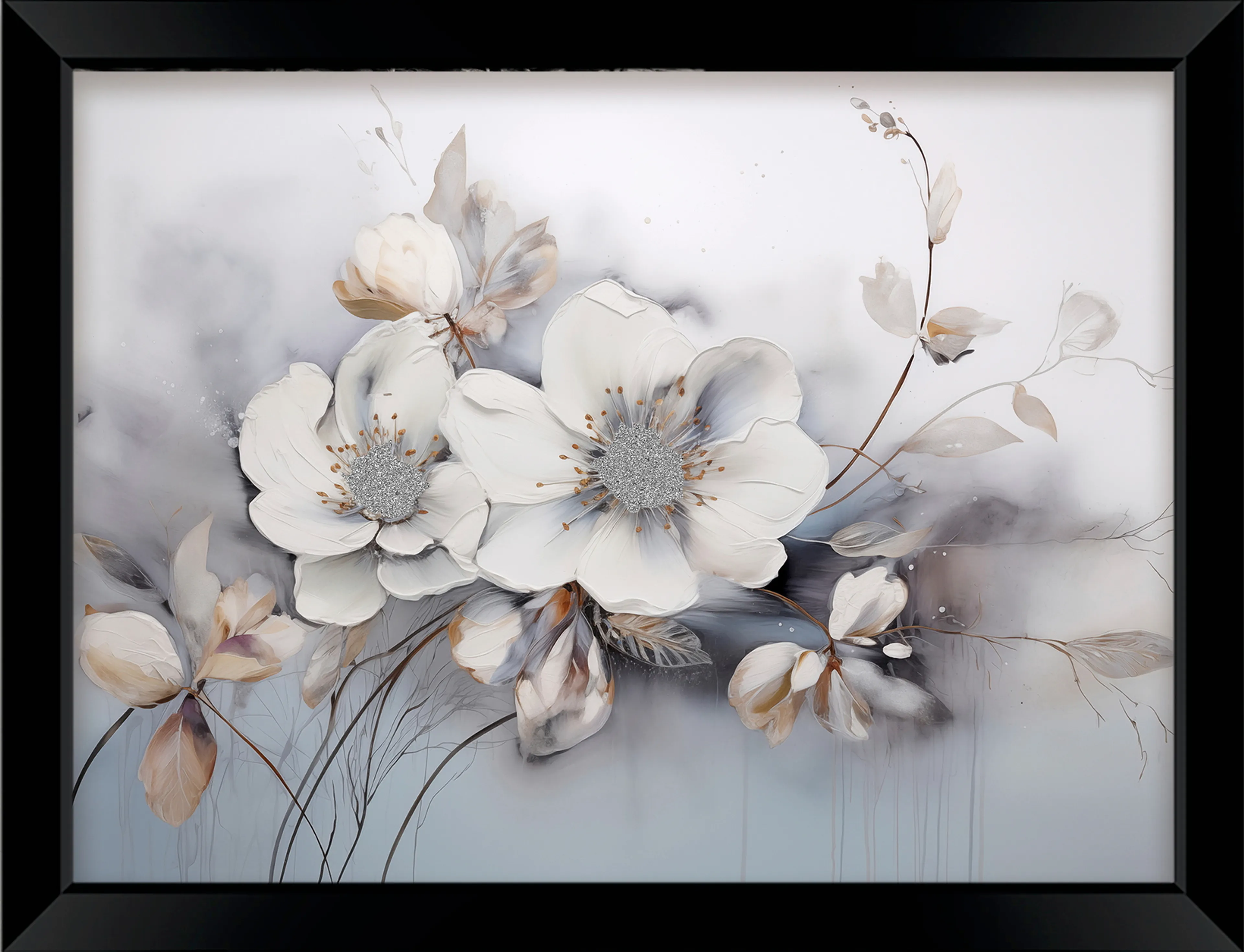 Wandbild 30 x 40 cm Crystel Flowers III 
