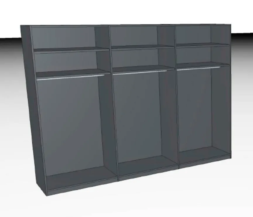 Drehtürenschrank 6 trg. detail