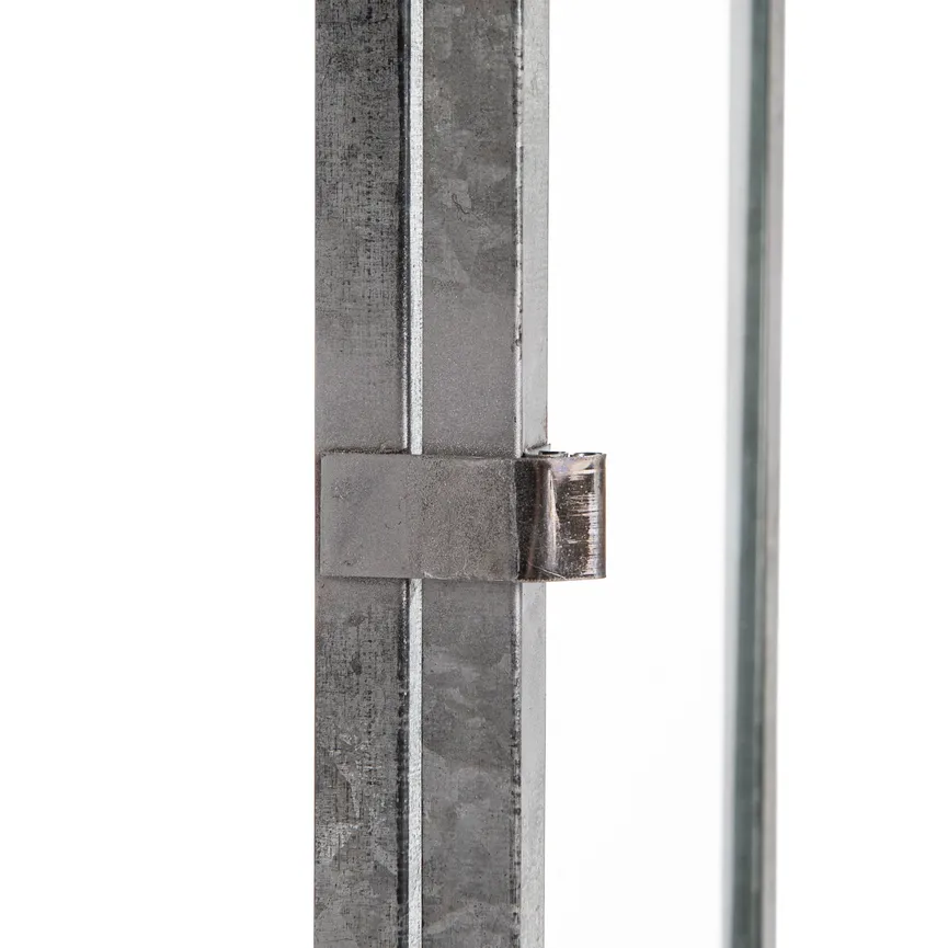 Laterne "Zink" S grau detail