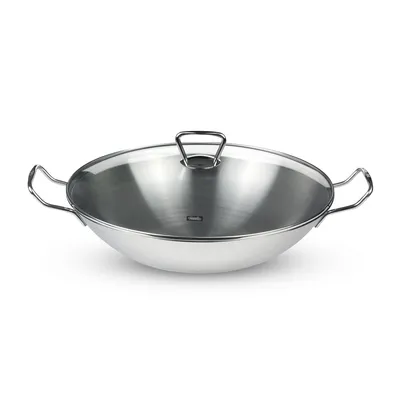 Wok mit Glasdeckel