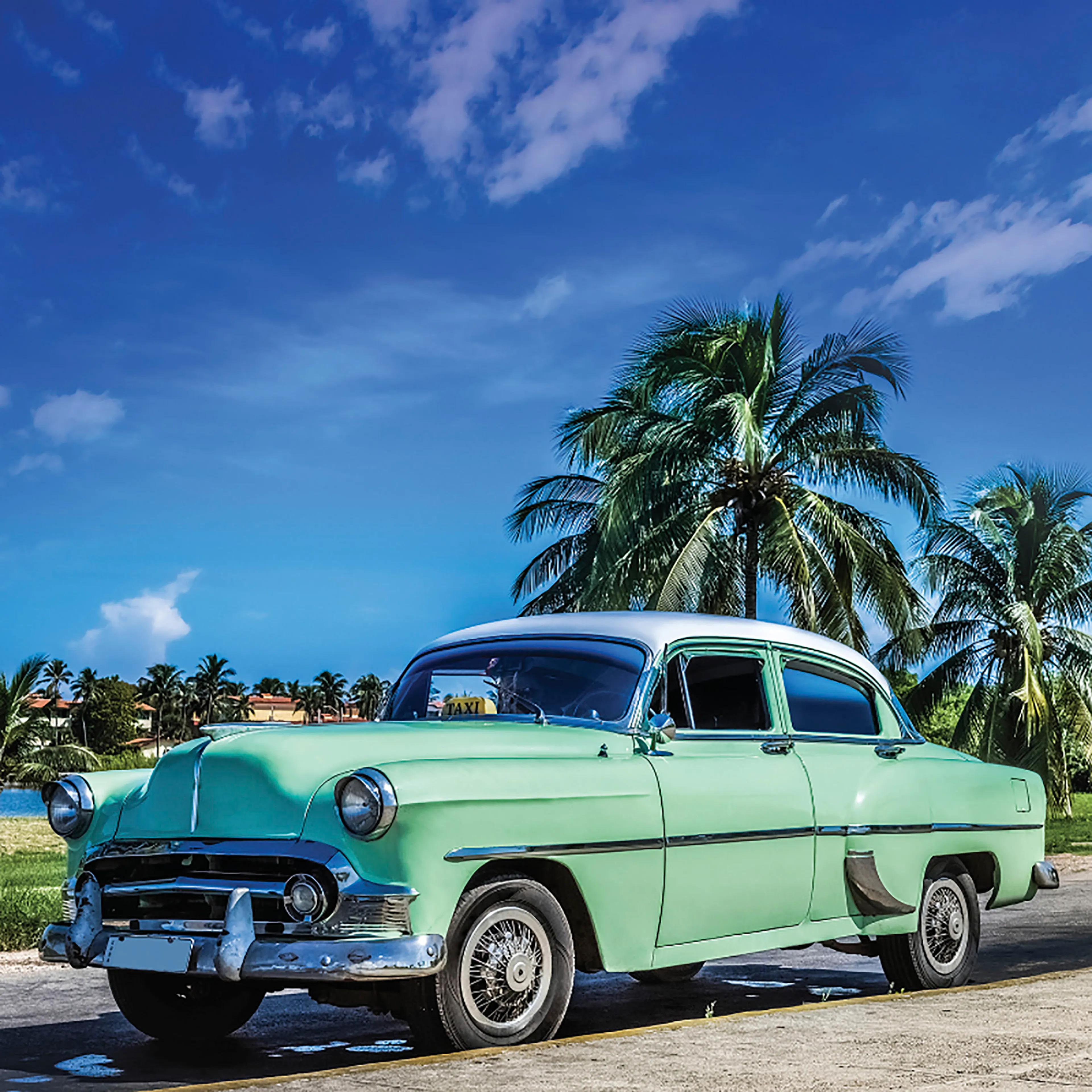 Glasbild 30 x 30 cm Streets of Cuba I