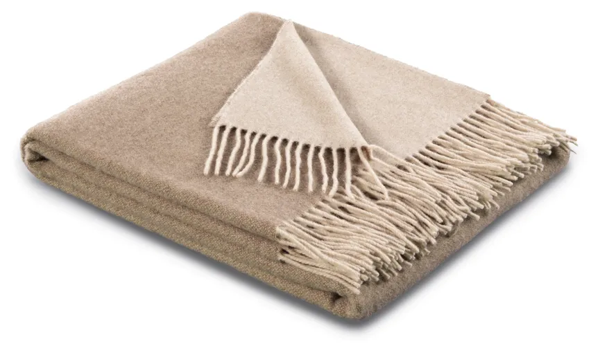 Plaid Cashmere 150 natur-sand hauptaufnahme