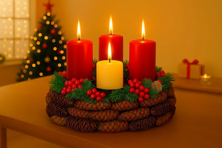 Adventskranz milieu