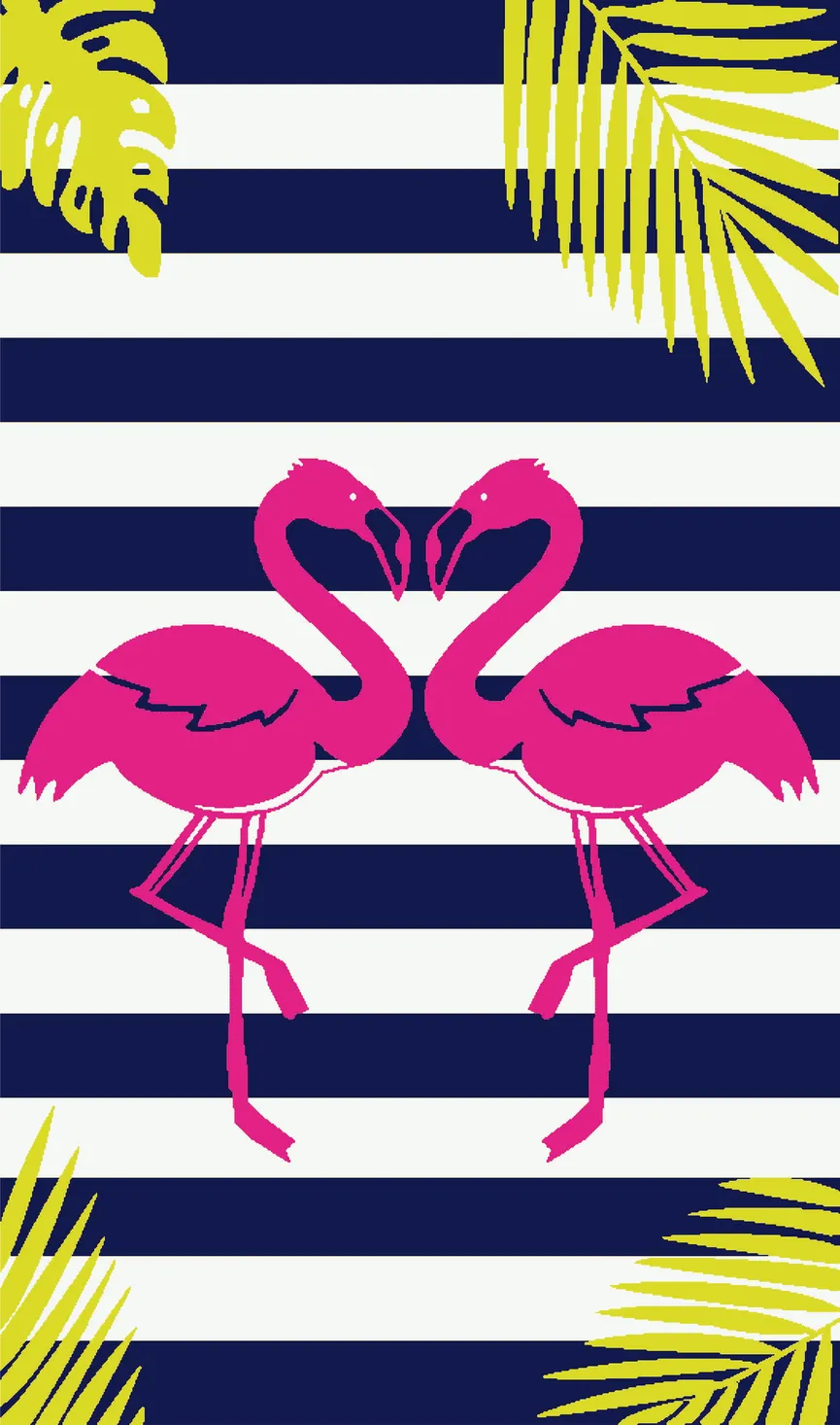 Velourtuch Flamingopaar hauptaufnahme