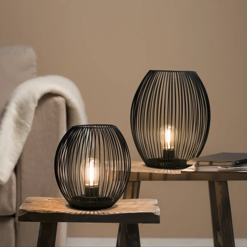 Laterne "Casolare" schwarz milieu