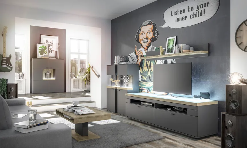 Highboard 1-trg. rechts, detail