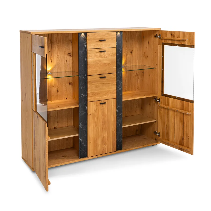 Highboard 3-trg. detail