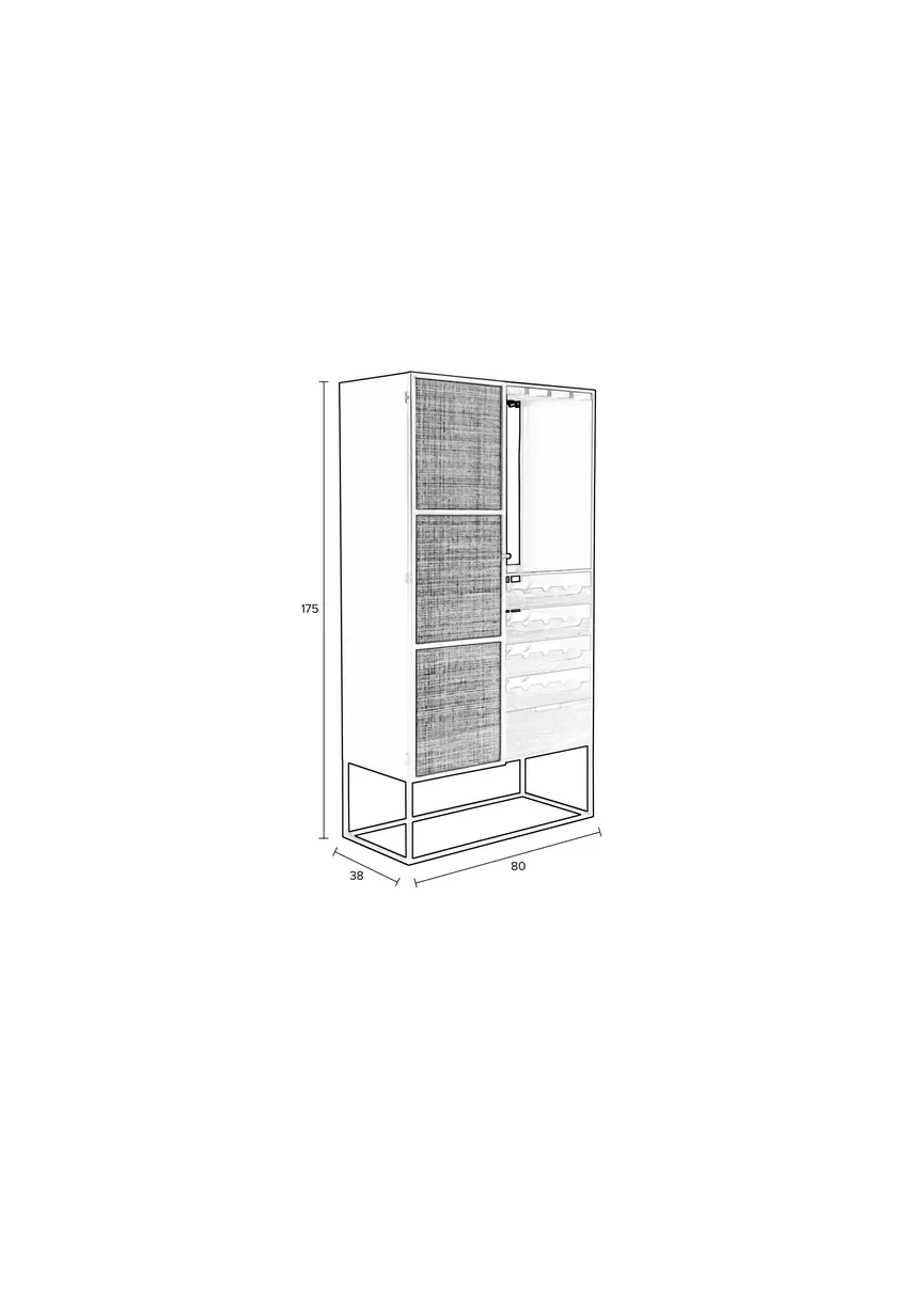 Weinschrank detail