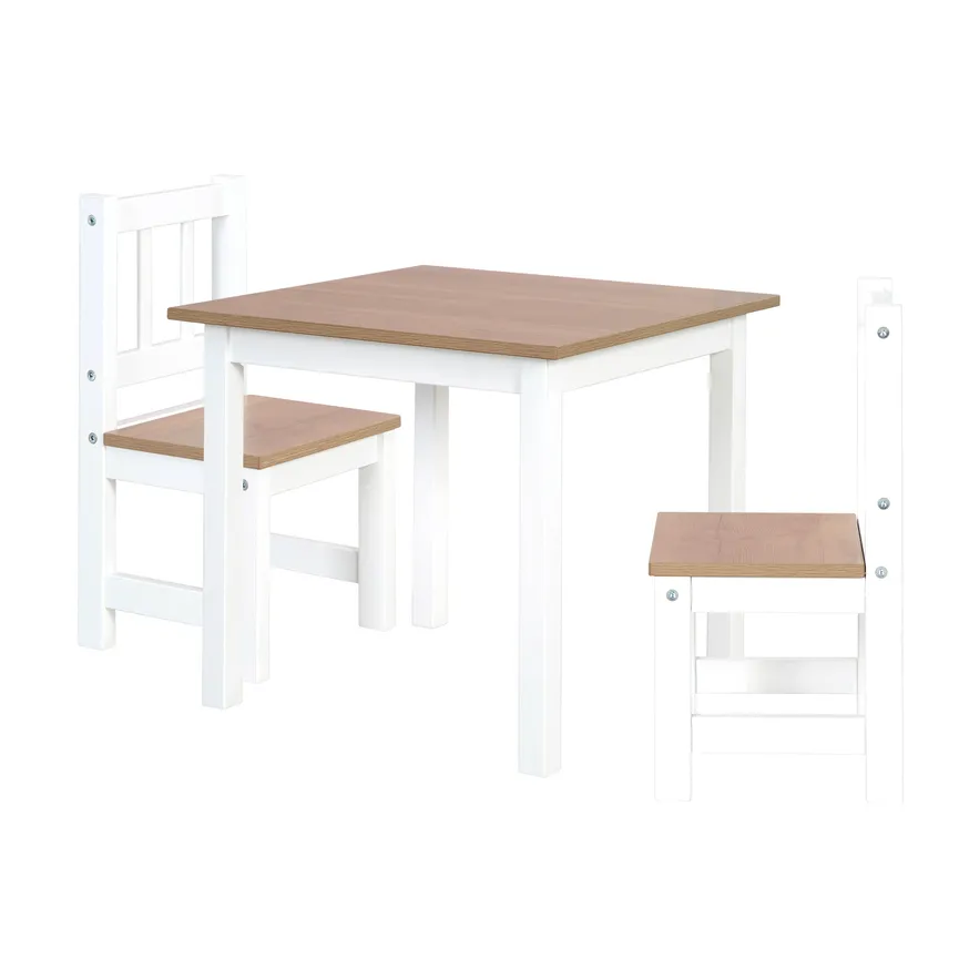 Kindersitzgruppe weiß/natur hauptaufnahme