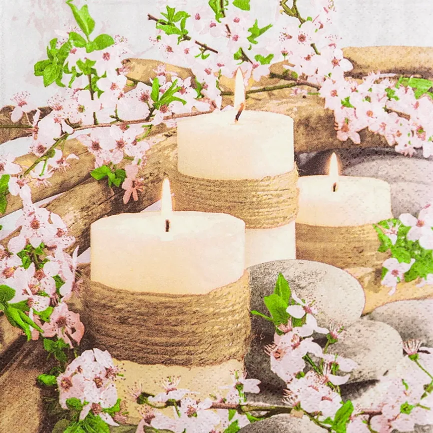 Serviette "Spring Candles" hauptaufnahme