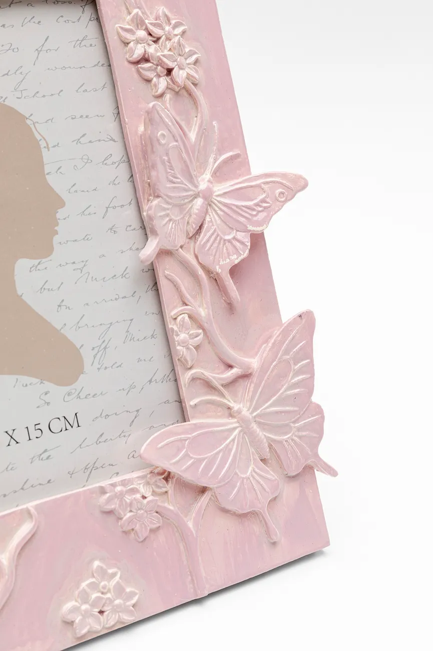 Bilderrahmen "Butterfly" rosa detail