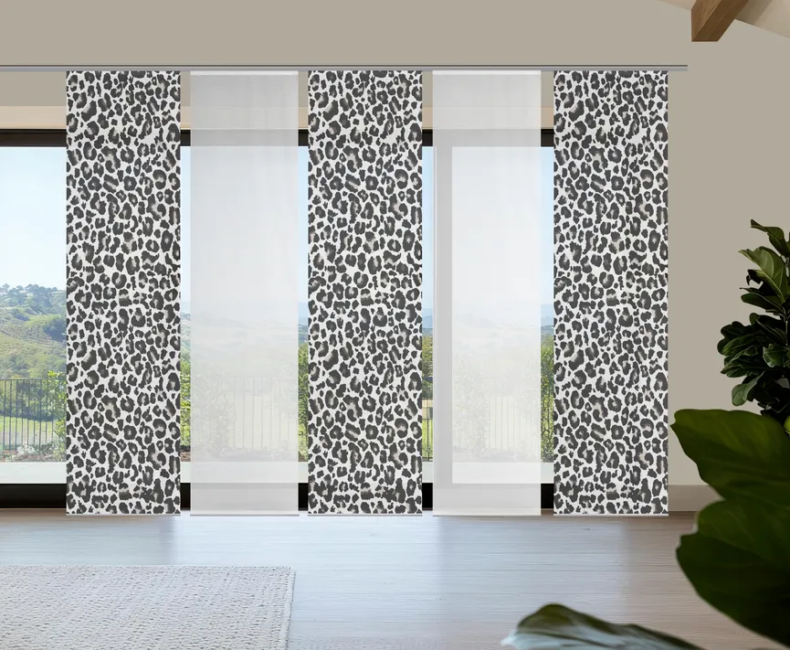 Schiebevorhang Leopard 5er Set milieu