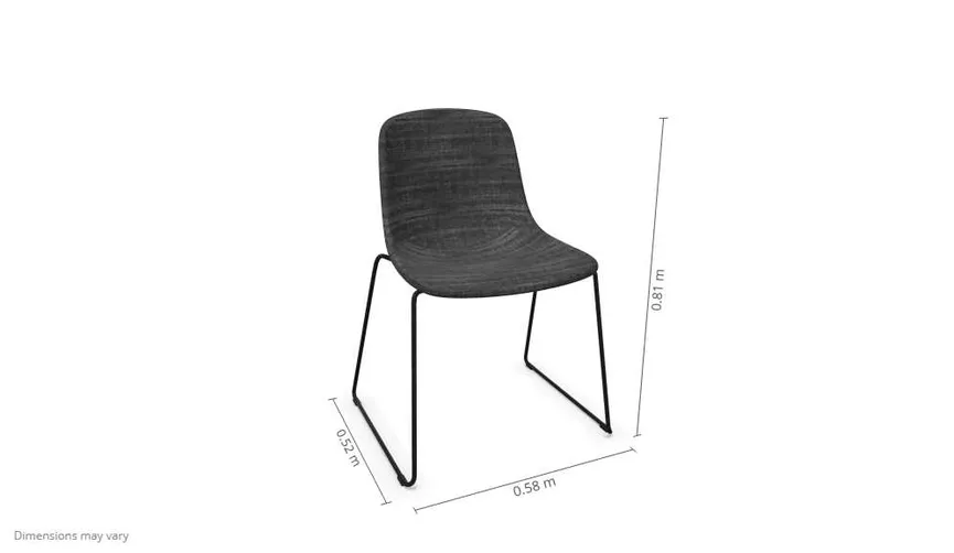 Stuhl Sled fully upholstered detail