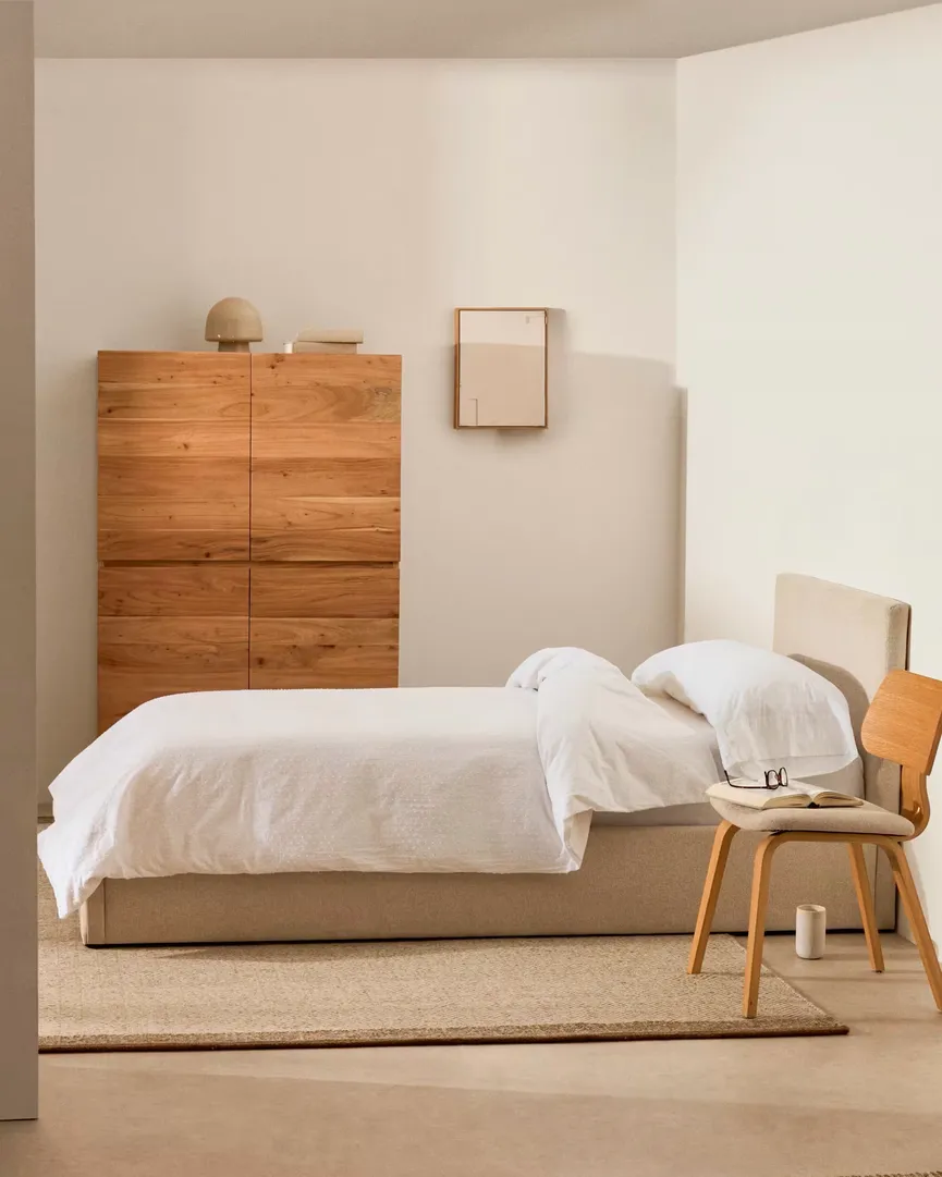 Polsterbett 90 cm milieu