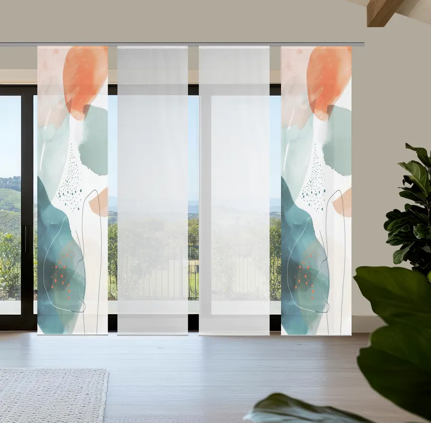 Schiebevorhang Aqua 4er Set milieu