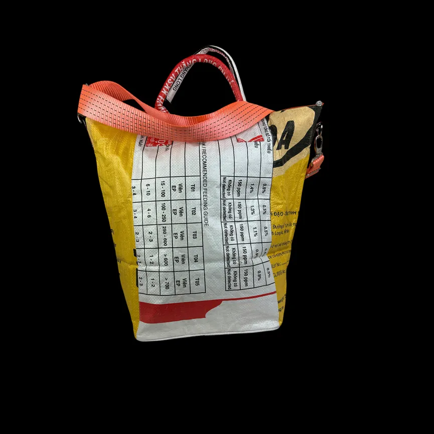 Laundry Bag "TJ8S" weiß-gelb detail