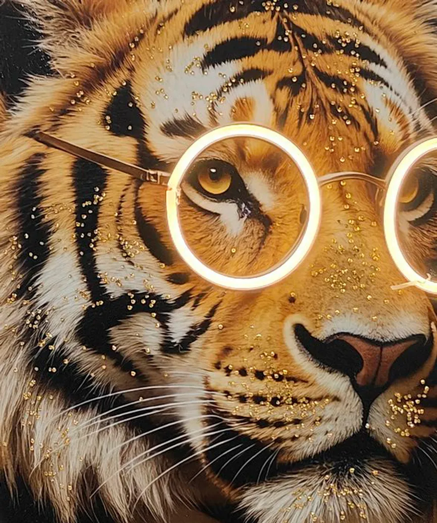 LED-Bild "George (Tiger)" detail