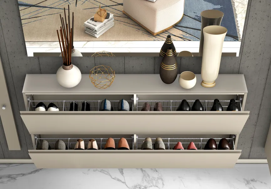 Hänge-Schuhschrank detail