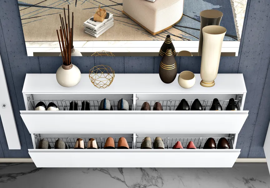 Hänge-Schuhschrank detail