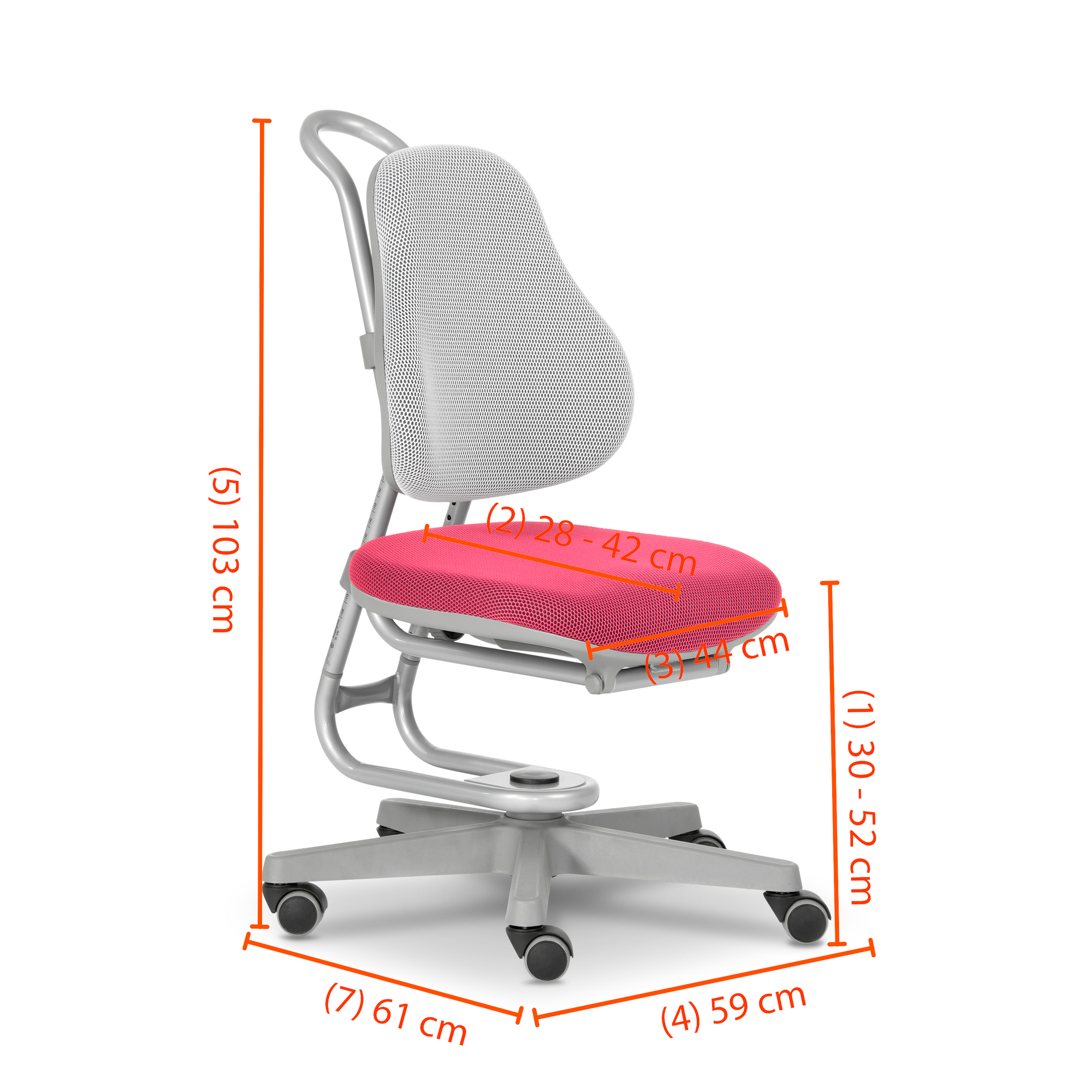 Jugenddrehstuhl dimensionsmarker