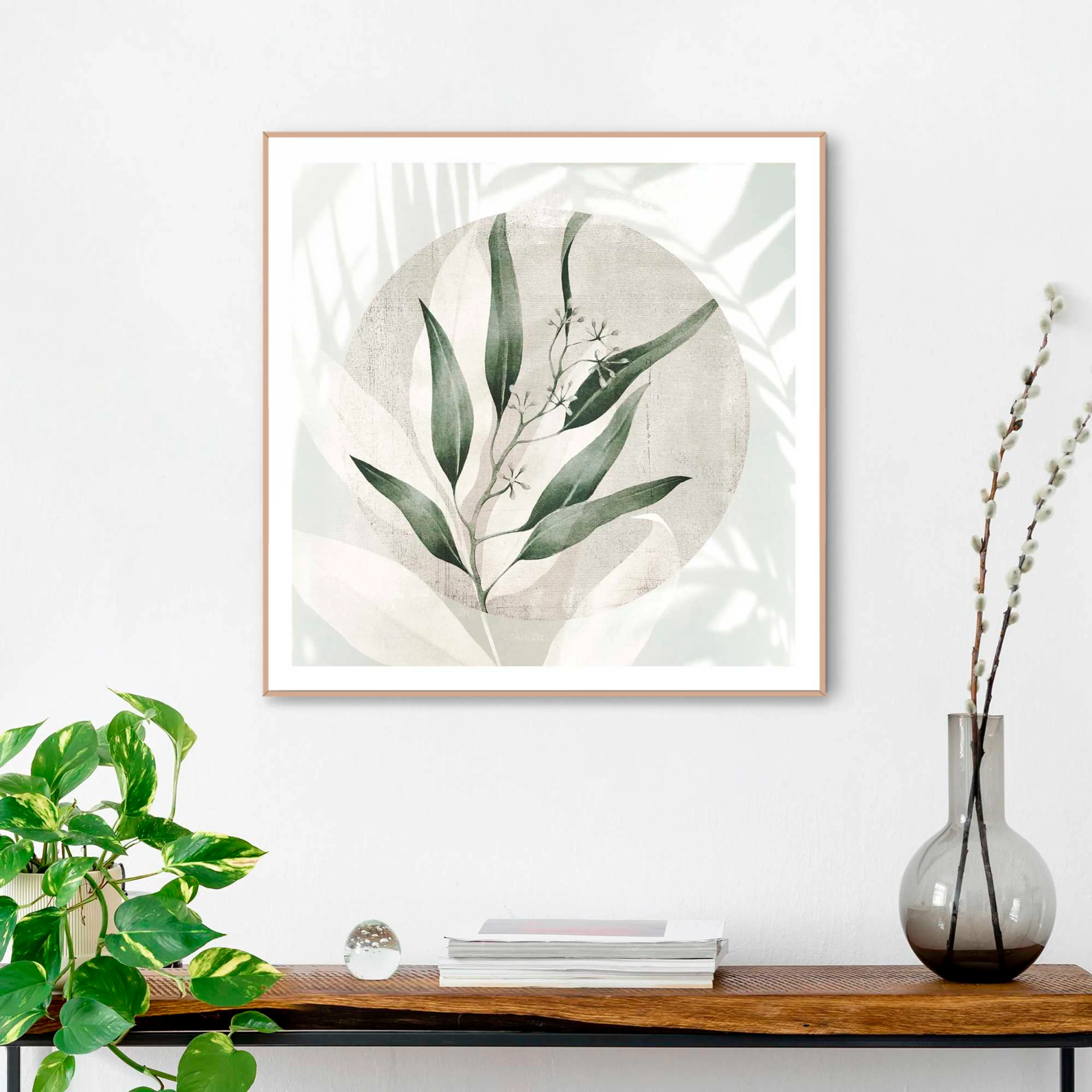 Wandbild 50 x 50 cm Illustrated Leafs