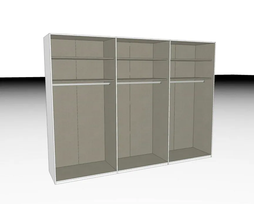 Schwebetürenschrank 3-trg. detail