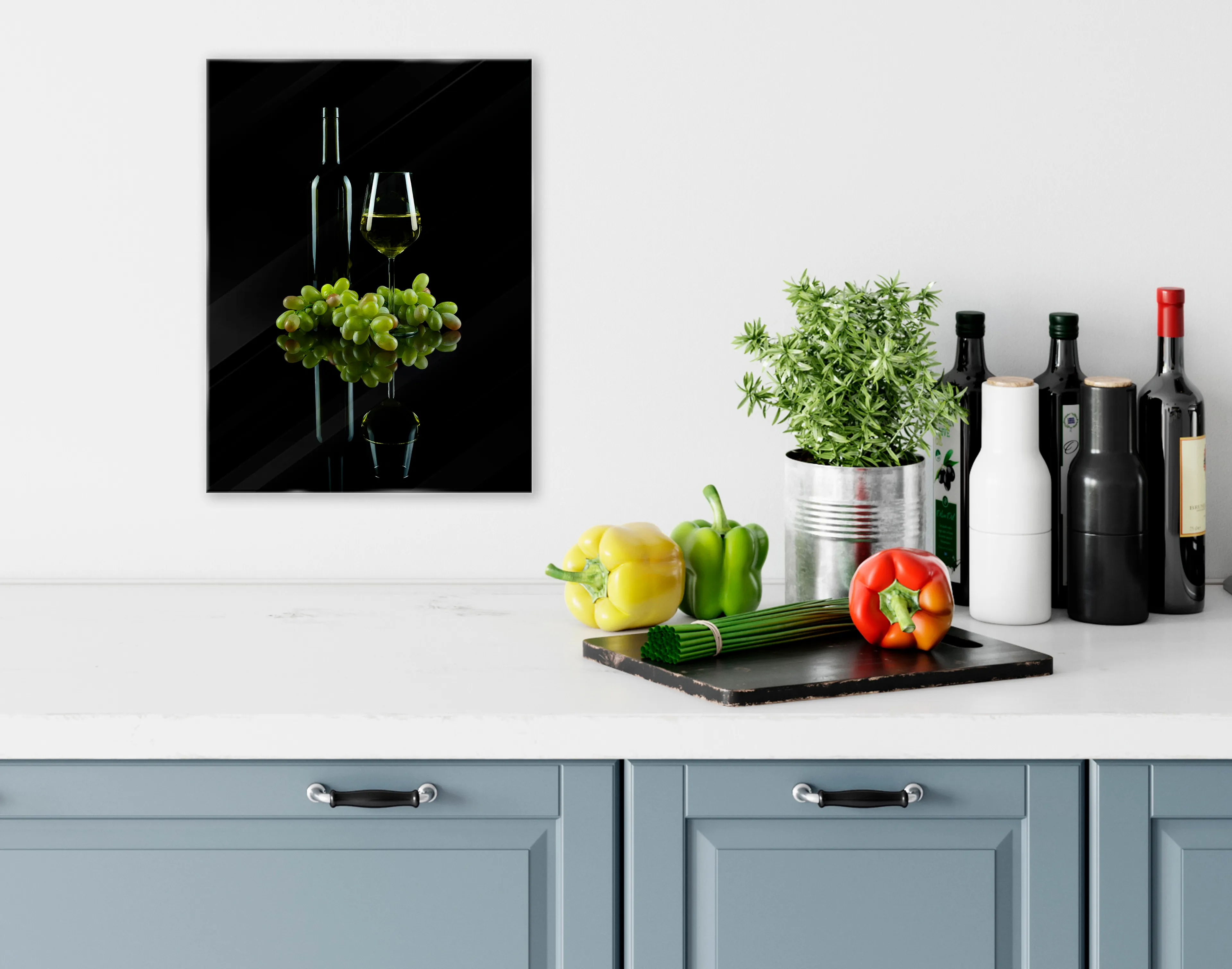 Glasbild 30 x 40 cm White Wine III
