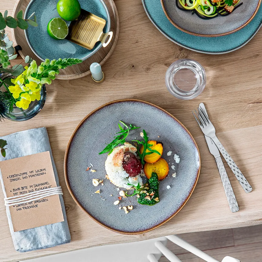 Frühstücksteller "Lave" beige milieu