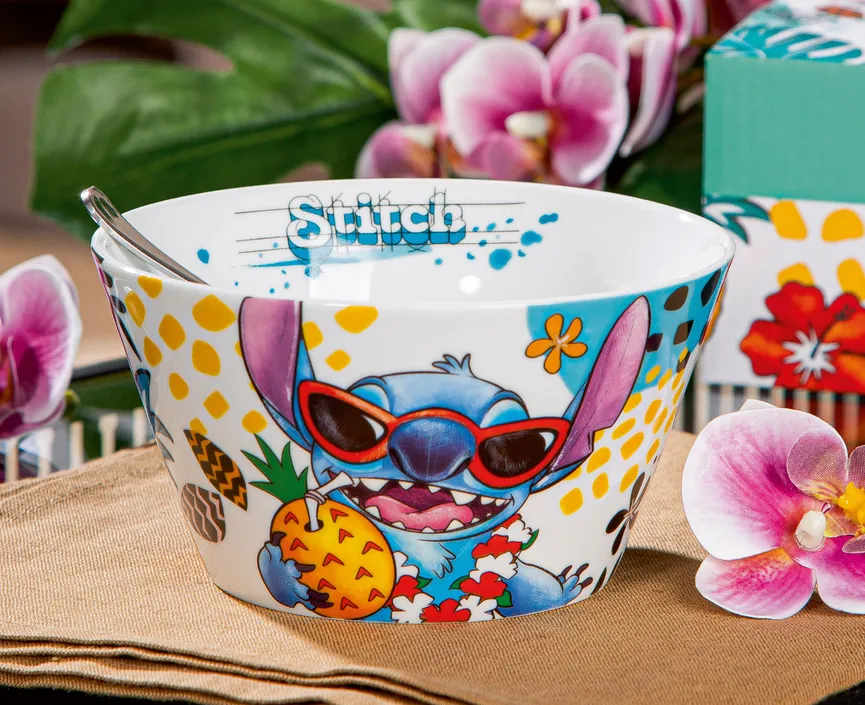 Schüssel "Stitch" 550 ml weiß milieu