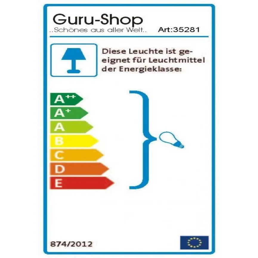 Tischleuchte "Kuma" energielabel