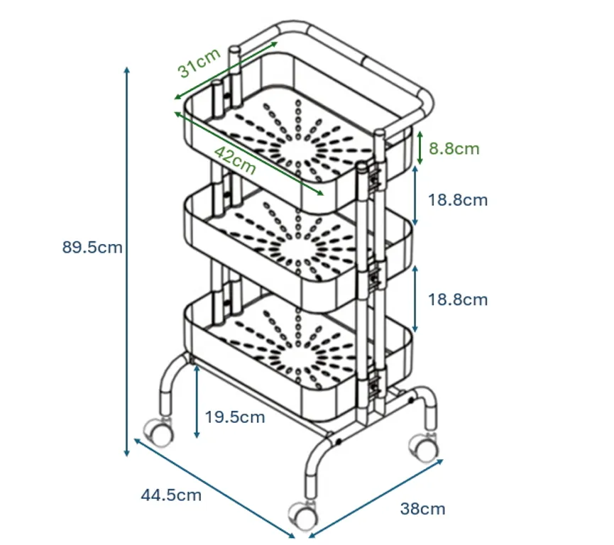 Servierwagen 61944 Alea detail