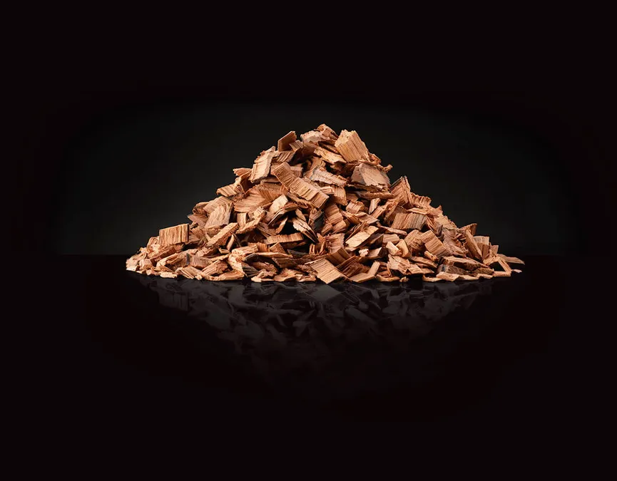 Whiskey-Eiche Holz-Räucherchip detail