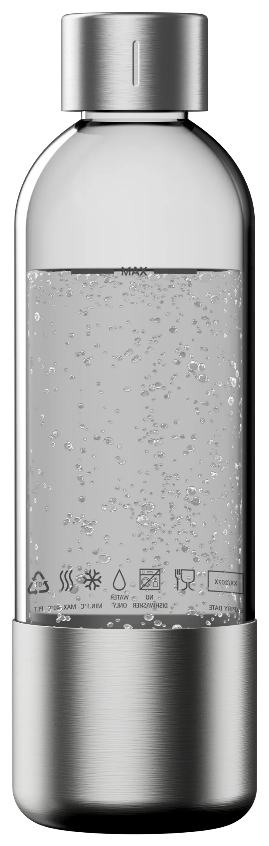 Flasche "Element One" silber detail