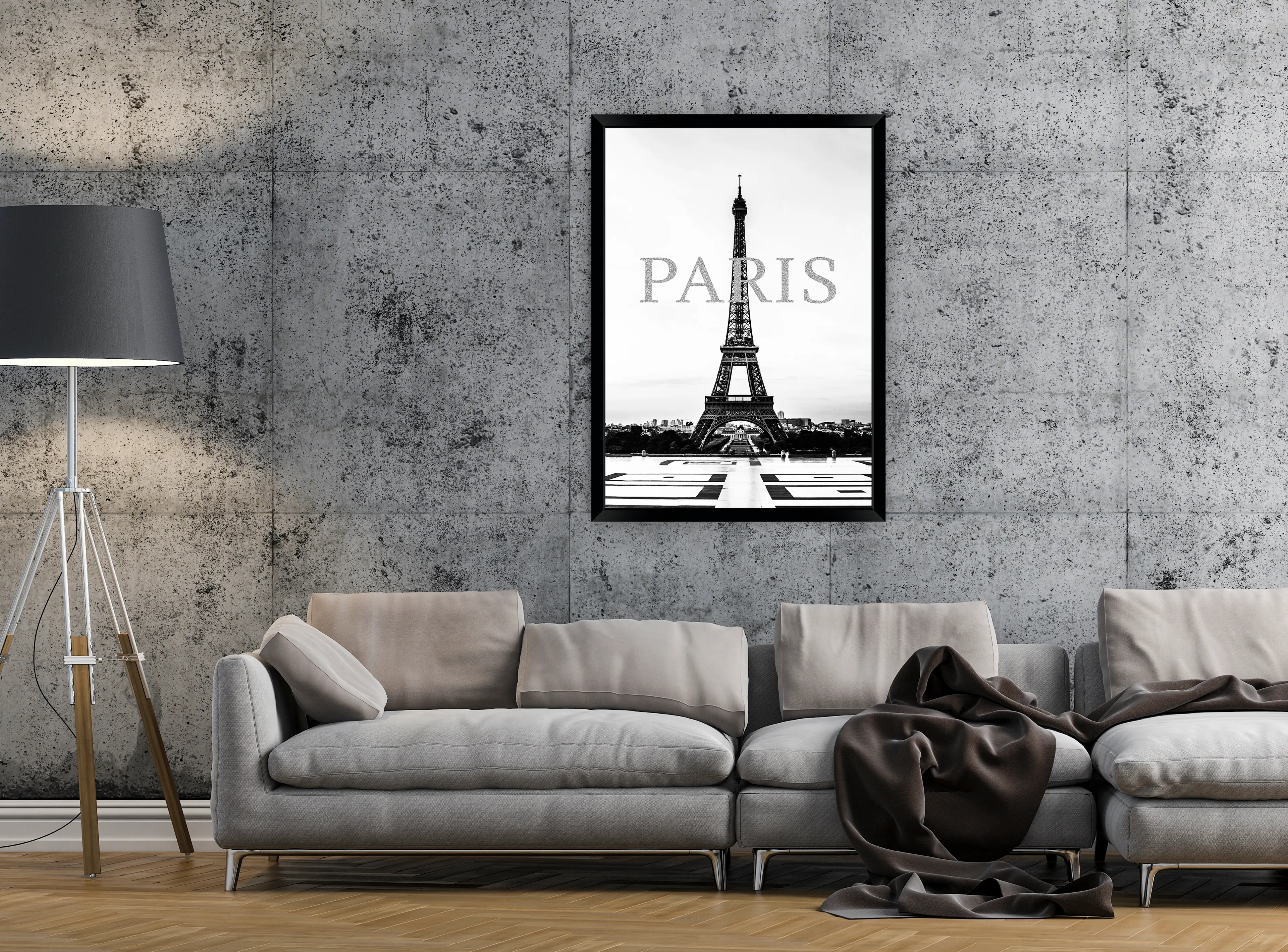 Wandbild 50 x 70 cm Paris Glitter I 
