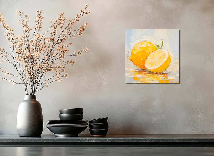 Wandbild "Lemon I" gelb milieu