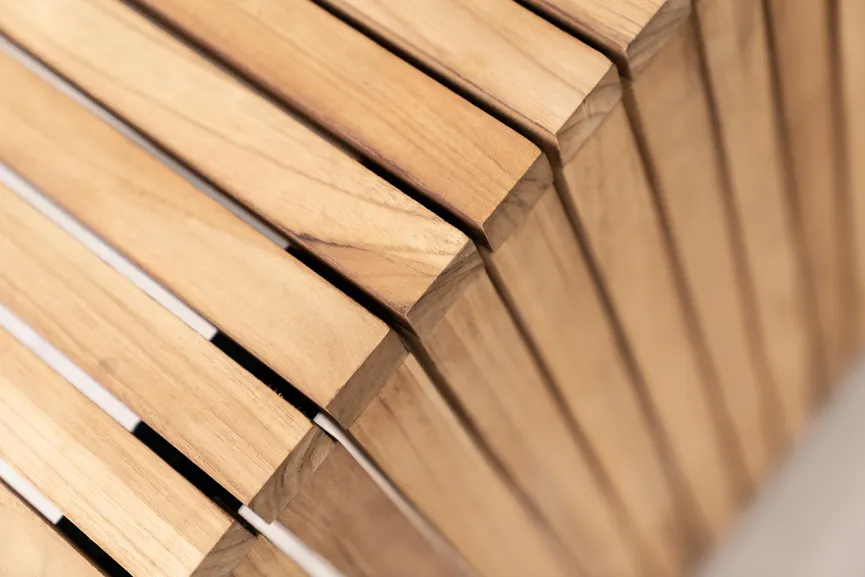 Feuertisch Cosibridge 140 teak detail