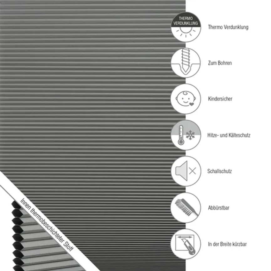 Thermoplissee Sina detail