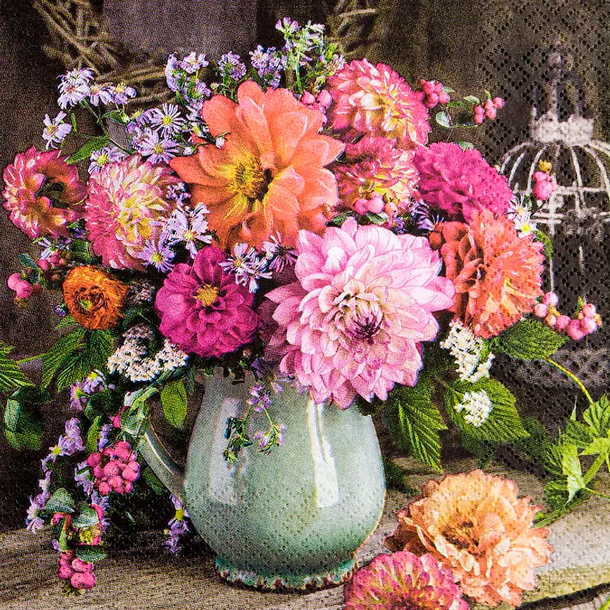 Serviette "Bunch of Dahlias" hauptaufnahme