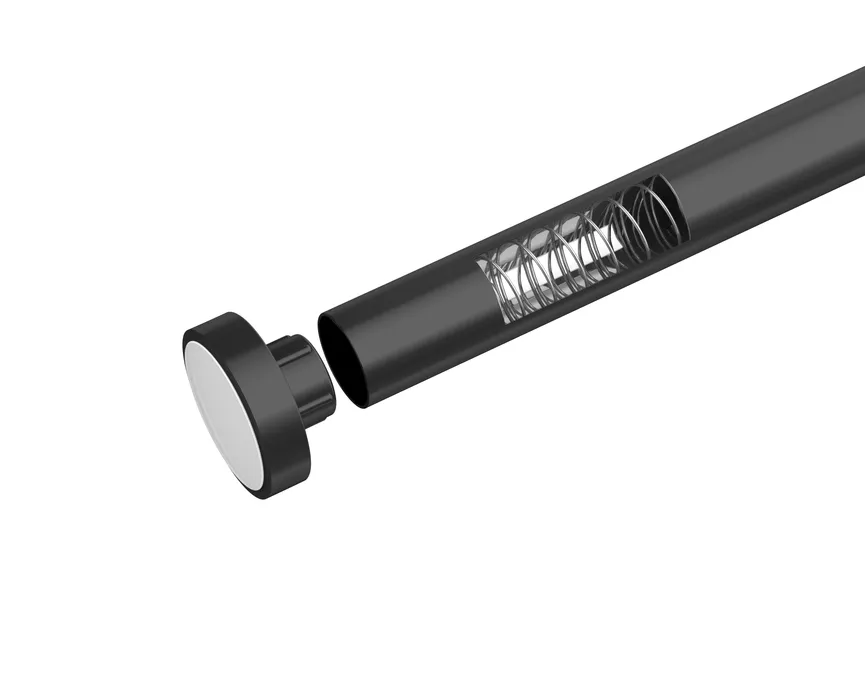 Duschstange Obleon schwarz detail