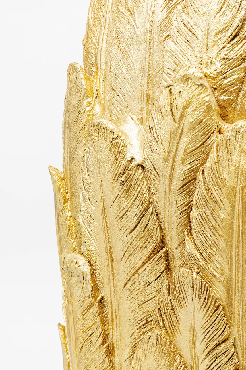Vase "Feathers" M gold detail