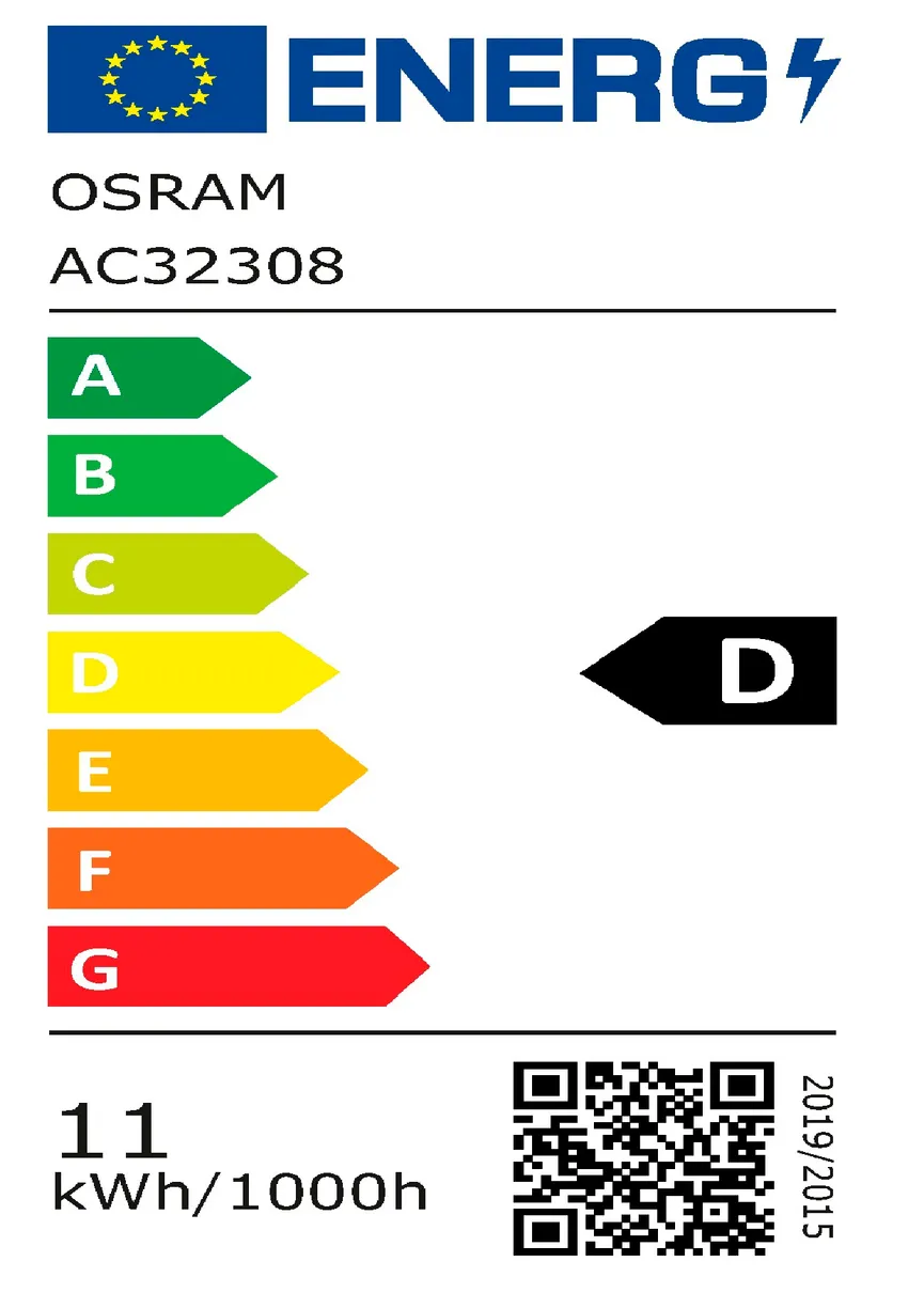 E27/11 Watt LED Birne dimmbar energielabel